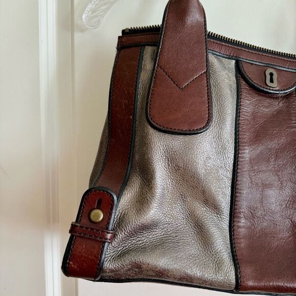 Fossil Brown and Silver Satchel - Picture 4 of 9